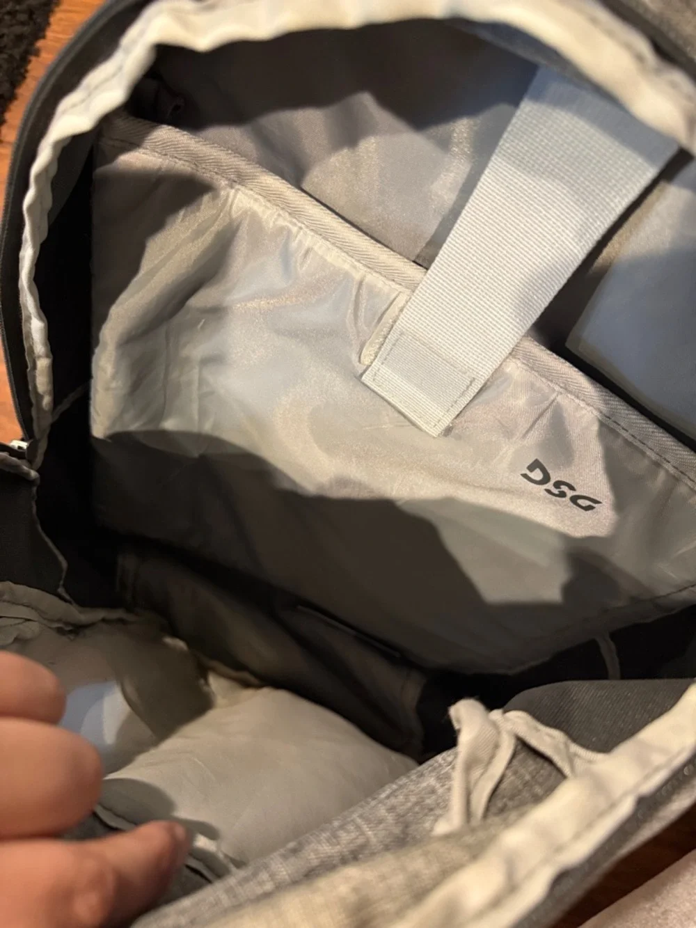 DSG Black and Gray Backpack with Tan Accents
